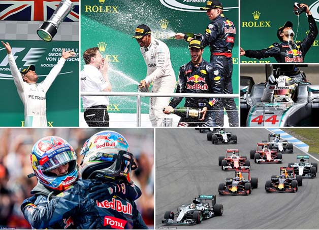 Lewis Hamilton Juara GP Jerman, Nico Rosberg Finish di Urutan ke-4